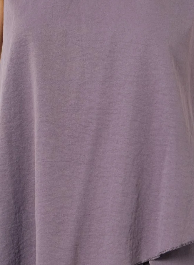 Styli Women Asymmetric Hem Top and Pants Co-Ords